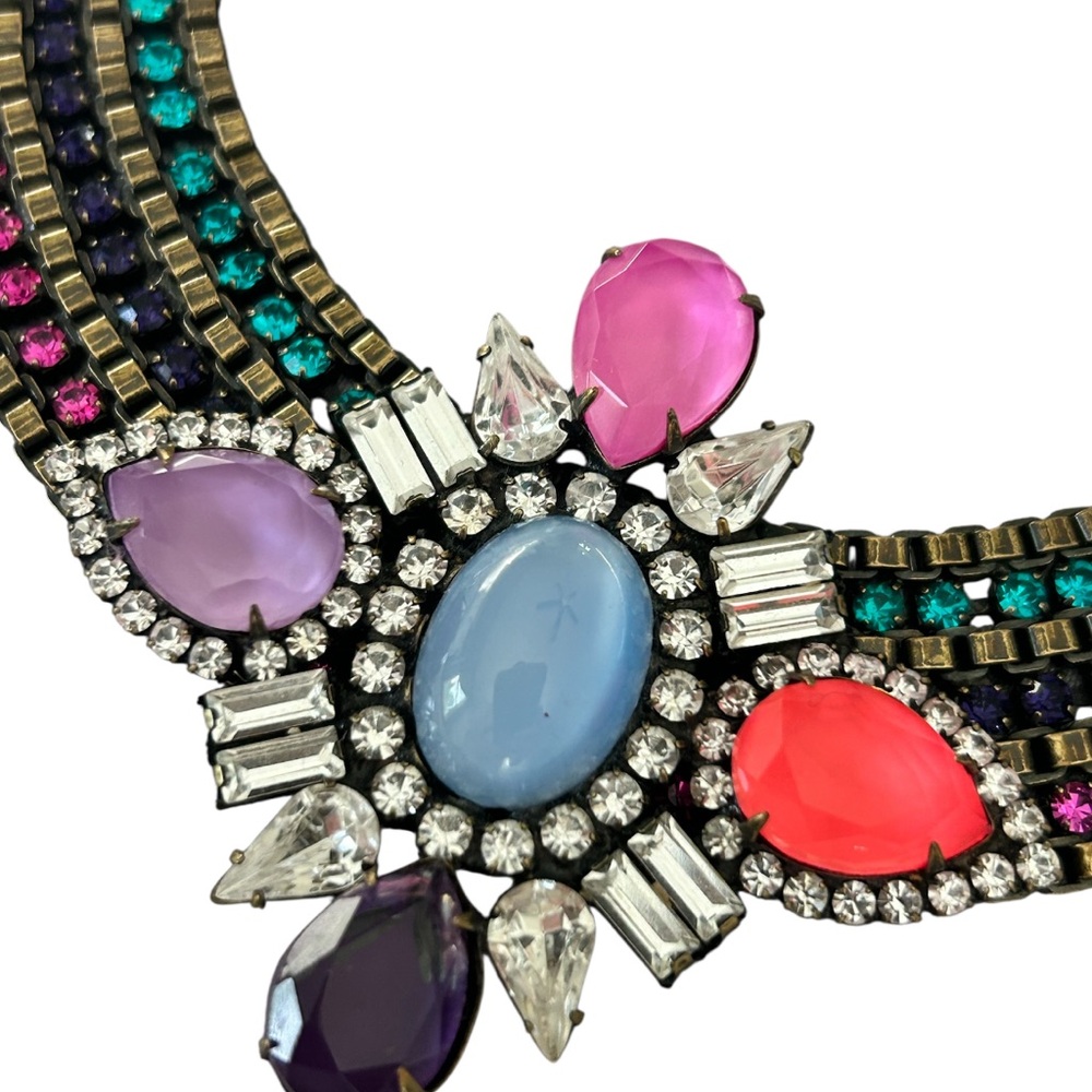 Loren Hope Pink and Blue Statement Necklace - Picture 4 of 11